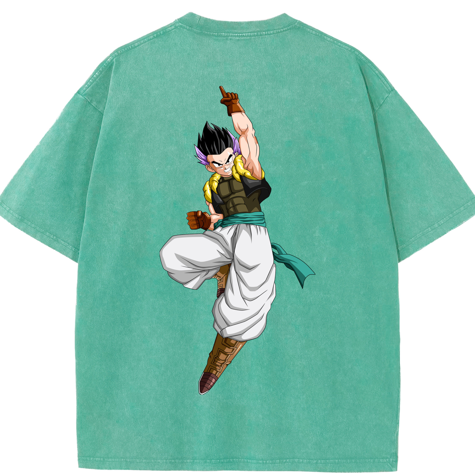 （画像用） ドラゴンボール 孫 悟飯（そんごはん）DRAGON BALL Son Gohan 綿100% ヴィンテージ風 半袖Tシャツ（背面プリント）